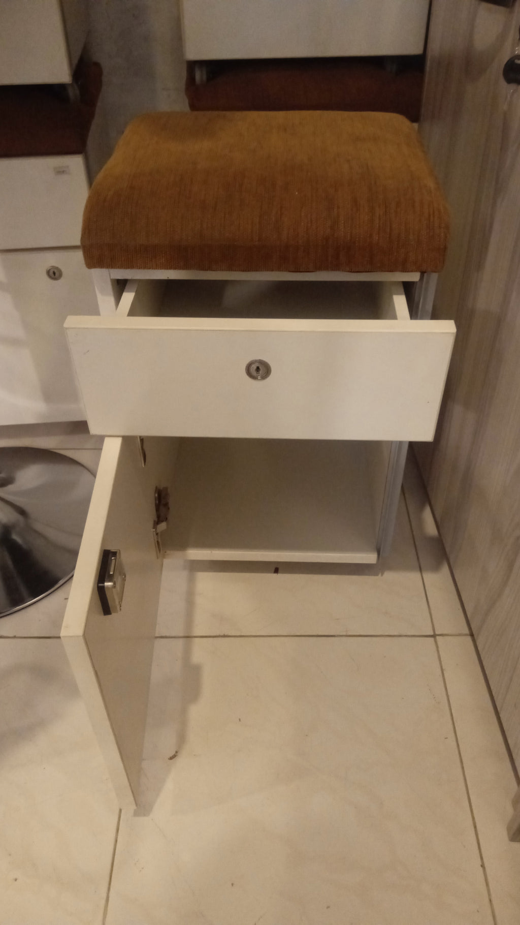 Pedestal Storage Cabinet with Cushion