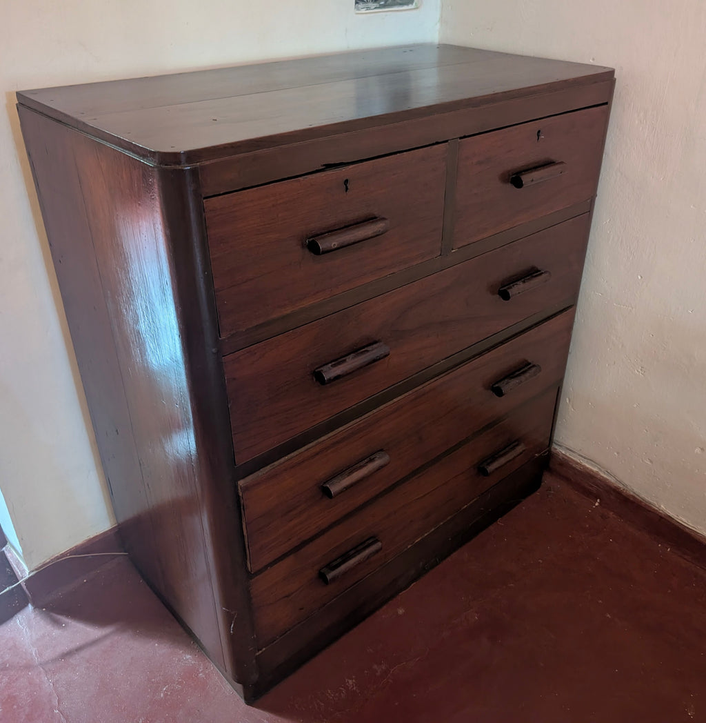 Antique Dark wooden 5 drawer